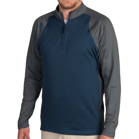 50%OFF メンズゴルフジャケット アディダスClimawarm（R）カラーブロックプルオーバートレーニングジャケット - （男性用）ネックジップ Adidas Climawarm(R) Color-Block Training Pullover Jacket - Zip Neck (For Men)